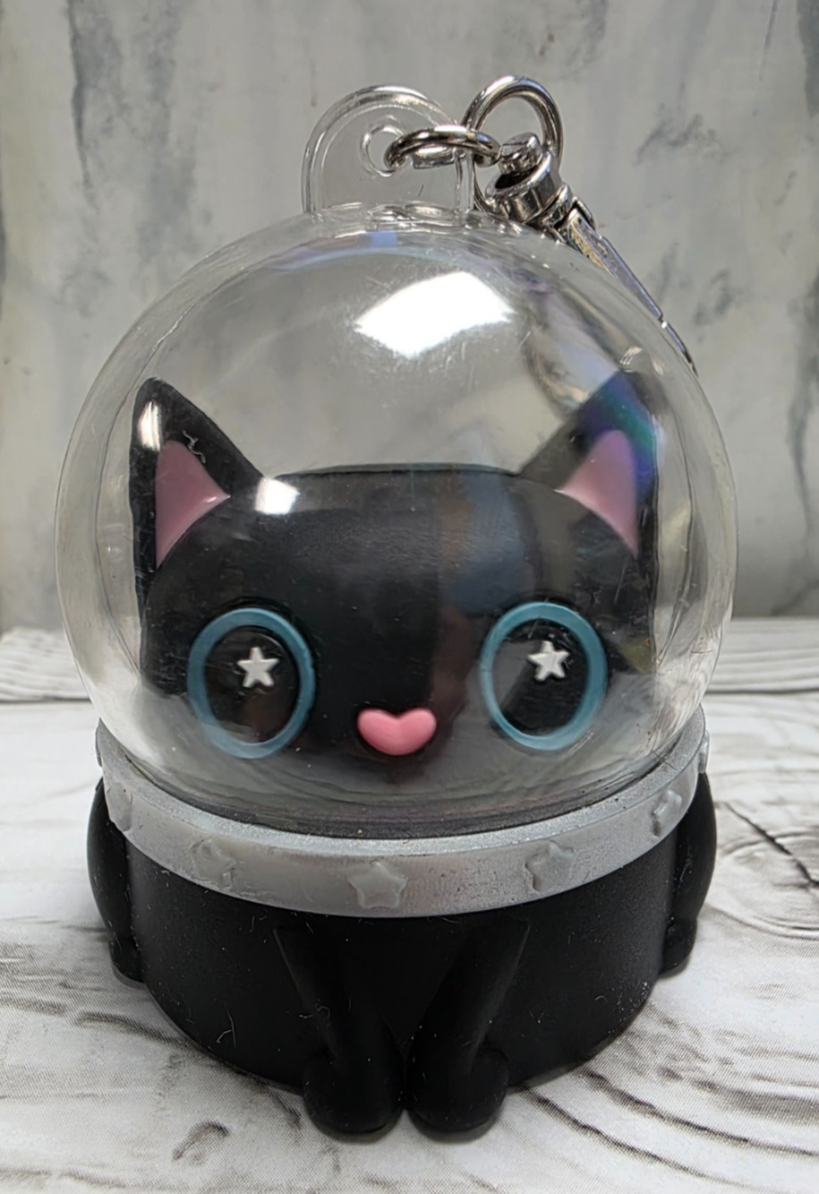 B&BW Space Kitty Dome Helmet PocketBac Holder, Black w/Fuzzy Tail, Discontinued